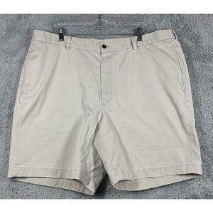 Brooks Brothers Mens Shorts W42 Khaki Bermuda Short Chino Flat Front Cotton Golf